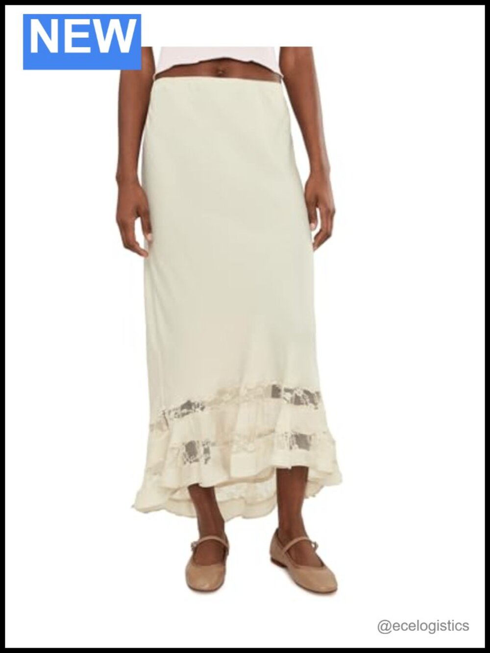 Free People Half Slip Maxi Length Silky Polyester